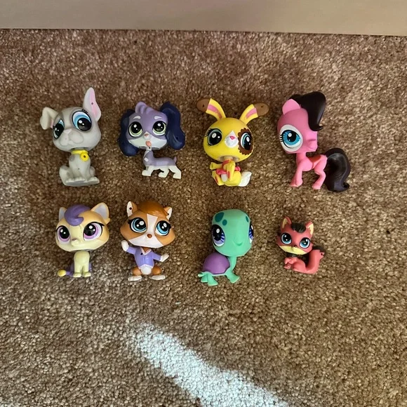8 Littlest Pet Shop LPS Colorful Animal Figurines Set - Picture 2 of 2